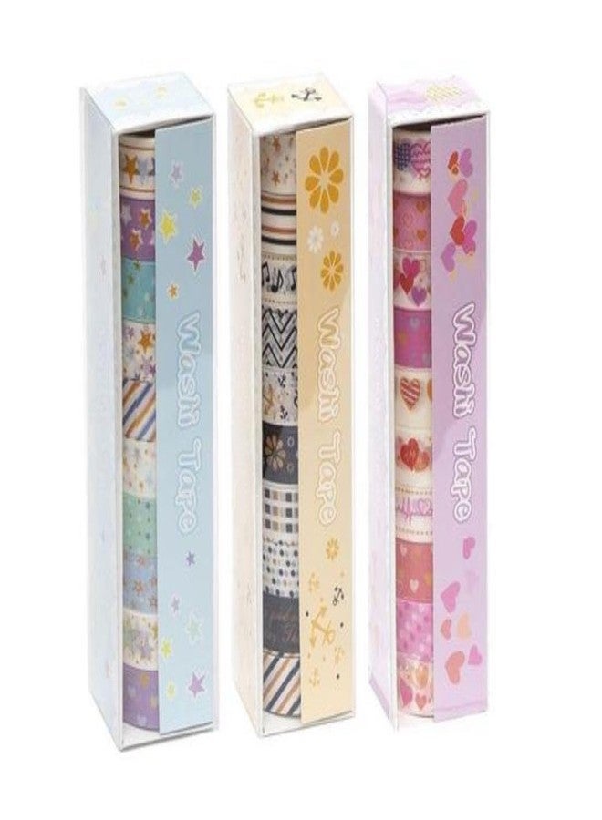 Crafty Cuddle Washi Tape Set Multicolor Printed Designs Decorative Japanese Masking Paper Tape for Scrapbooking, Planners, Card/Gift Wrapping, DIY Decor and Craft Supplies - 60 Pcs - Image 1