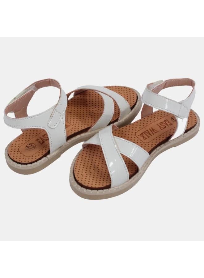 EASY Girls Leather Sandals – Soft Colors - Image 3