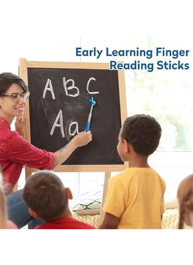 MOXO 3 Telescopic Teachers Pointer Extendable Hand Finger Pointer Stick Retractable Teaching Baton for School Mini Collaible Stainless Steel Finger Reading Stick for Kids Students  - Image 5