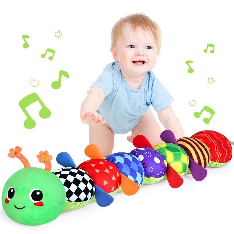KMUYSL Baby Toys 06 612 Months Sensory Music Animal Stuffed Toy for 0 1 2 3 4 5 6 Months Plush Toy with Crinkle and Rattles for Infant Newborn Tummy Time Toys Gifts for 03612 Month - Image 2
