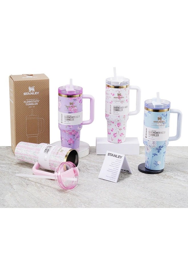 Stanley - Stainless Steel Vacuum Insulated Tumbler with Lid and Straw for Water, Iced Tea or Coffee, Smoothie and More, 40 oz,pink - Image 1