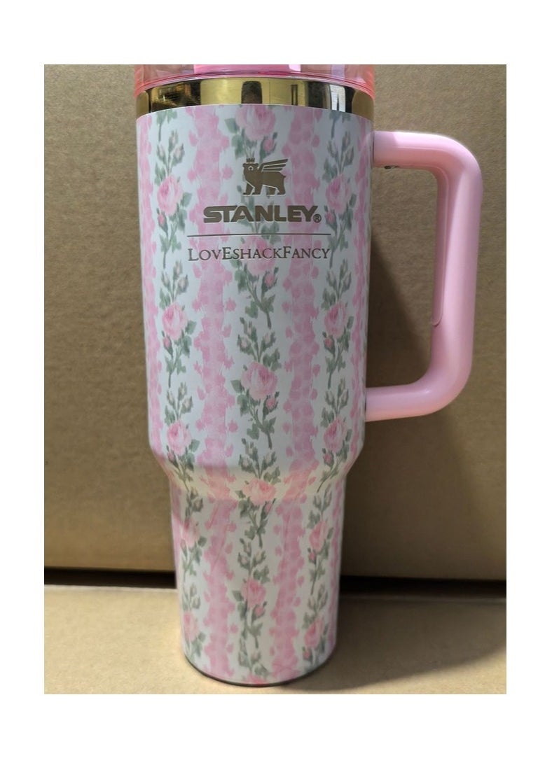 Stanley - Stainless Steel Vacuum Insulated Tumbler with Lid and Straw for Water, Iced Tea or Coffee, Smoothie and More, 40 oz,pink - Image 1