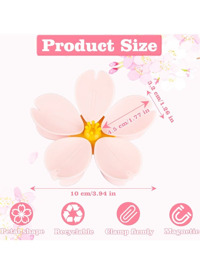 4PCS Magnetic Cherry Chip Clips, Strong Pink Snack Bag Sealing Clips for Fridge & Food Storage - Image 2