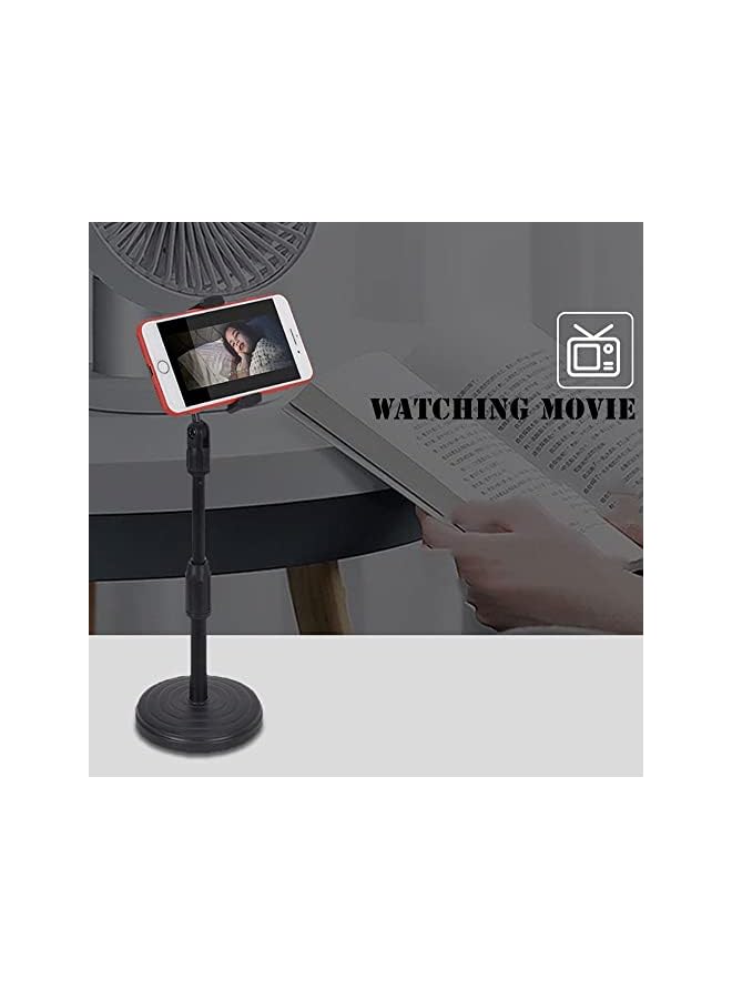 Zaboon حامل الهاتف المحمول Ic، حامل الهاتف المحمول، حامل سطح المكتب للهاتف المحمول، قابل للتعديل 360 درجة، ارتفاع قابل للتعديل حتى 11.8 بوصة، متوافق مع الهاتف المحمول مقاس 3.5-6.5 بوصة (أسود) - Image 2