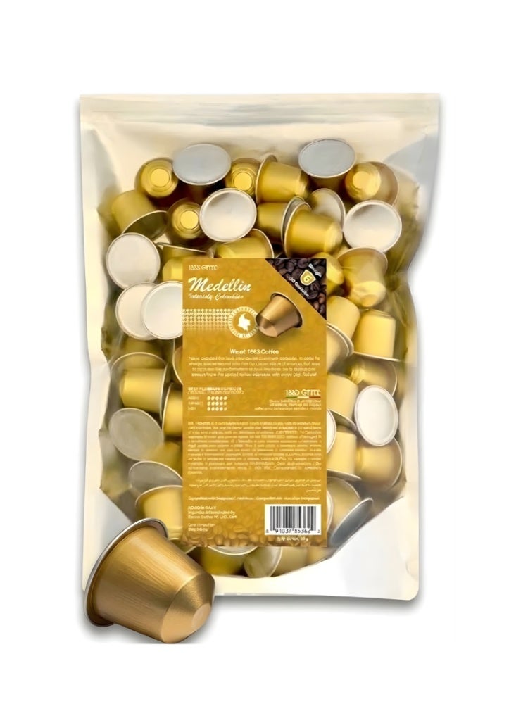 1883. coffee Medellin 100 Coffee Capsules in 100% Aluminum Recyclable to Infinity, Blend Intensity 3/5, Box with 100 Loose Capsules Compatible with Nespresso Machine, Made in Italy - Image 2