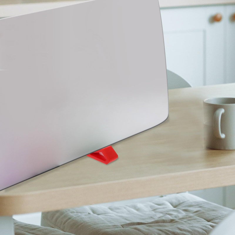 Adjustable Red Laptop Stand 2pcs Mini Vertical Holder With Cooling Ventilation Practical Riser For Notebook Computer Desk Use - Image 4