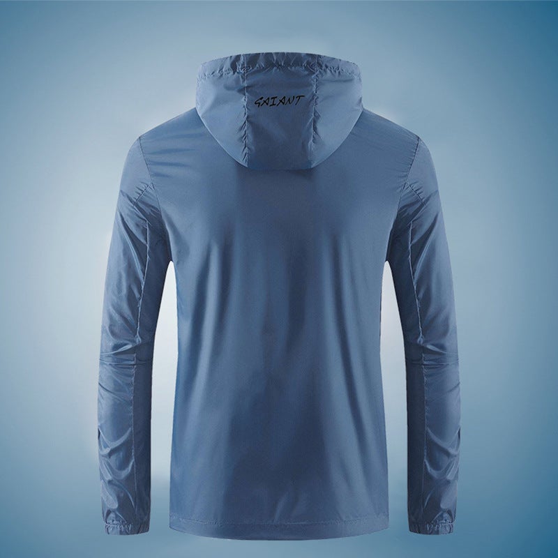 Hooded Sun Protection Clothing Men'S Printed Sun Protection Clothing Thin Quick-Drying Clothing Zipper Pocket Skin Clothing Long-Sleeved Top Versatile - Image 5