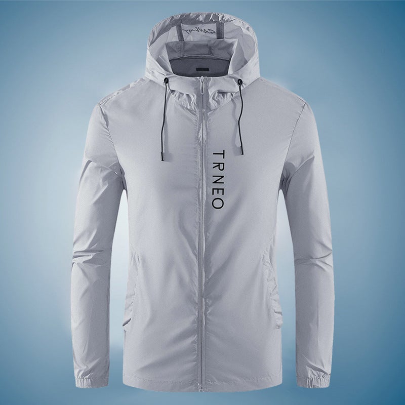 Hooded Sun Protection Clothing Men'S Printed Sun Protection Clothing Thin Quick-Drying Clothing Zipper Pocket Skin Clothing Long-Sleeved Top Versatile - Image 3