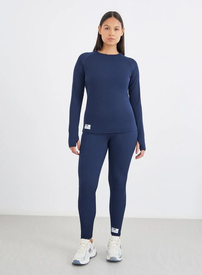 Styli Styli Gymspire Edition - Label Rib Texture Leggings
