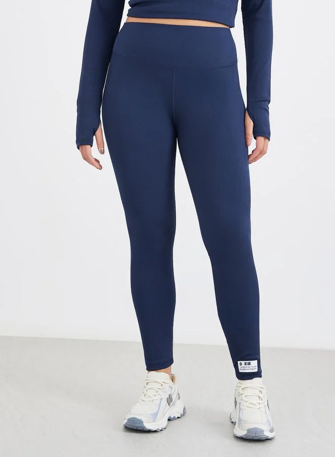 Styli Styli Gymspire Edition - Label Rib Texture Leggings