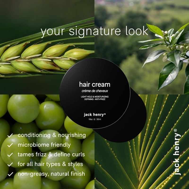 Jack Henry Hair Styling Cream for Men & Women - Light Hold, Subtle Shine - Lightweight Formula to Tame Frizz & Flyaways - Works for All Hair Types - Image 3