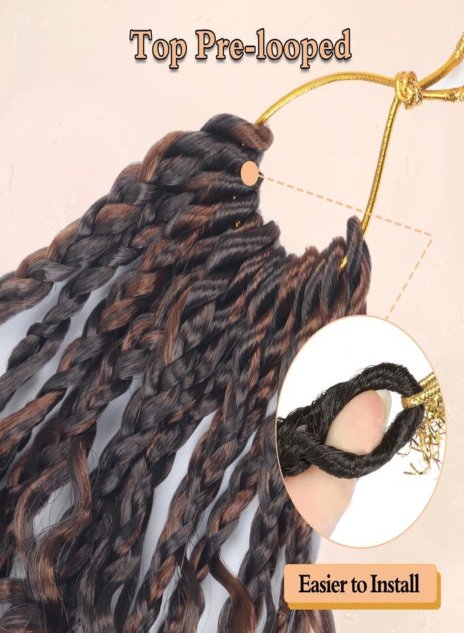 Julen 8 Pack Goddess Box Braids Crochet Hair for Black Women, 8 Inch Boho Box Crochet Braids Pre Looped with Curly Ends for Black Women P4-30 - Image 2