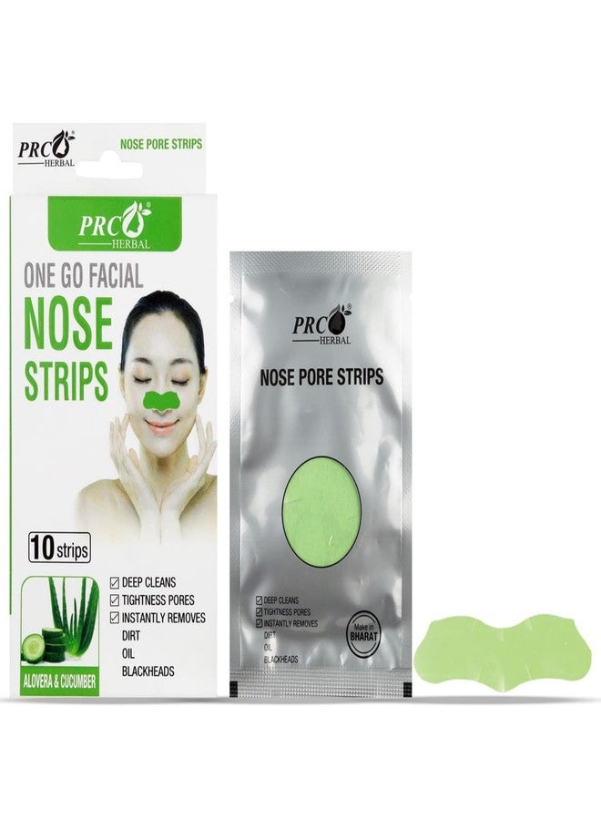 PRC HERBAL Aloe Vera & Cucumber Nose Strips - Deep Clean Blackhead Remover (Pack of 2, 20 Strips) | Instant Oil & Dirt Removal | Tightens Pores | Refreshing Skincare - Image 1