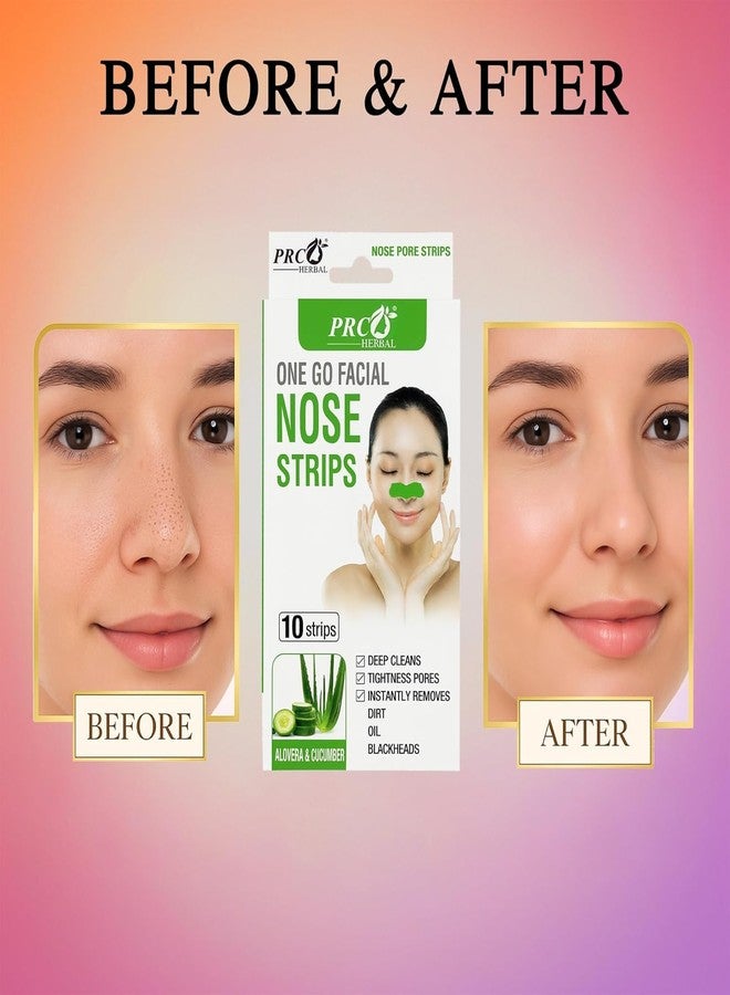 PRC HERBAL Aloe Vera & Cucumber Nose Strips - Deep Clean Blackhead Remover (Pack of 2, 20 Strips) | Instant Oil & Dirt Removal | Tightens Pores | Refreshing Skincare - Image 3