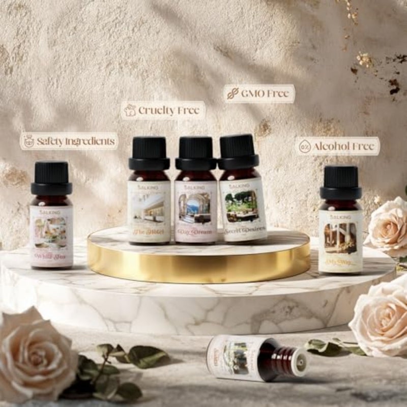 Hotel Fragrance Oil, Essential Oils Gift Set, Diffuser Oils, Scented Oils for Soaps Candle Making - The Hotel, Santal, My Way, Day Dream, Secret Desires, White Tea - Image 5