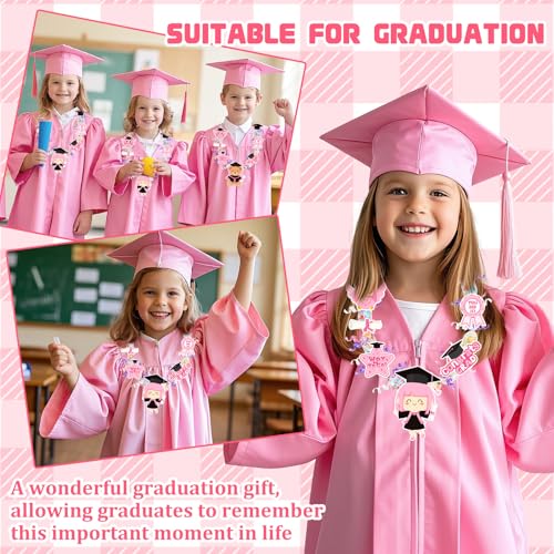 MARFOREVER 75 Pcs Preschool Graduation Candy Lei Making Kit 2025, 12 Candy Lei Tubing 60Pcs Graduation Paper Cut 3 Rolls Ribbons Congrats Grad Candy Leis Bags for Kindergarten Graduation Party Gifts - Image 5