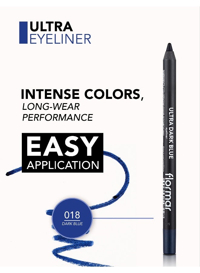 flormar Ultra Eyeliner Gel - 018 Dark Blue - Image 3