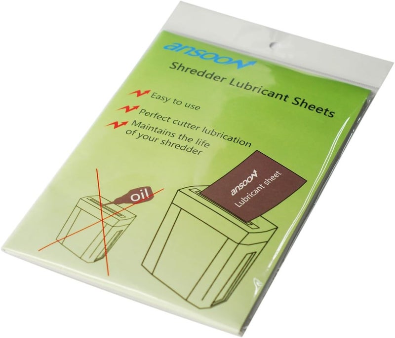 Ansoon Paper Shredder Lubricant Sheets, Paper Shredder Sharpening & Lubricating Sheets (12PCS) - Image 4