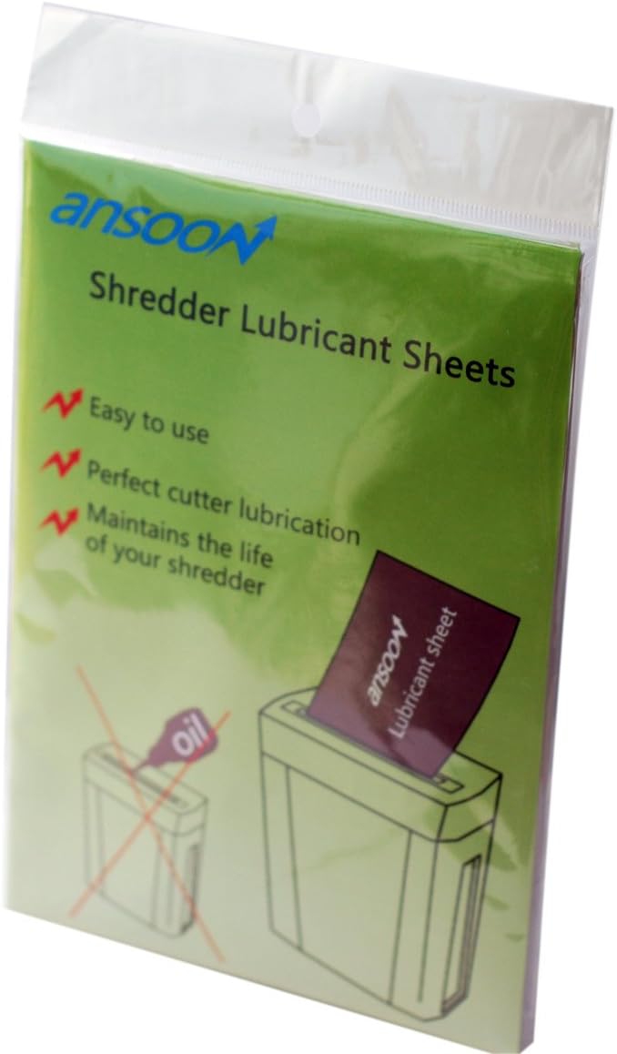 Ansoon Paper Shredder Lubricant Sheets, Paper Shredder Sharpening & Lubricating Sheets (12PCS) - Image 5