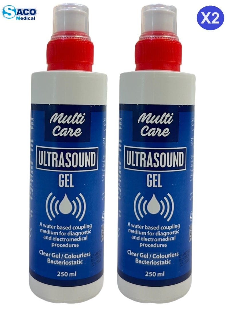 ساكو عبوتان الترا ساوند جل بالموجات فوق الصوتية اقل حركة عالي اللزوجة  ومضاد للجراثيم 250 مل من ساكو - Image 1