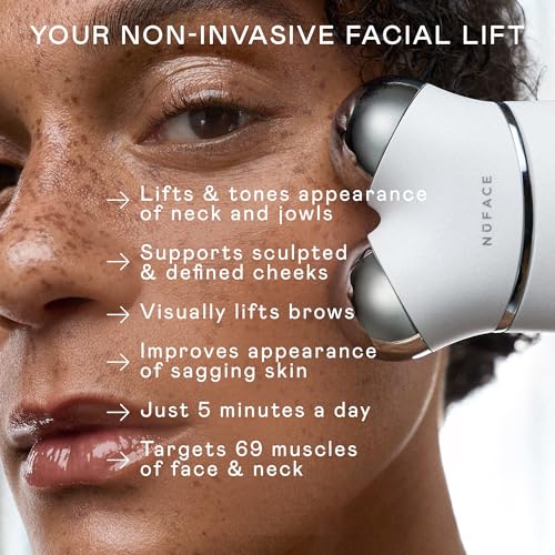 NUFACE Trinity Skin Tightening Face Lift Device Microcurrent Facial Sculpting Tool to Contour 3 Frequencies Supports Lymphatic Drainage Activator Gel White - Image 3
