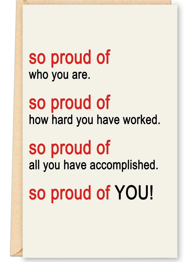 FANCYLUCKY So Proud Of You Card, Proud Of You Gift for Him Her, Encouragement Card for Friend Family - Image 1