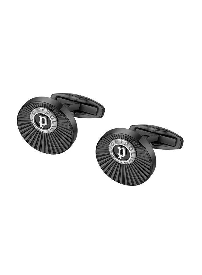 POLICE Radiant Black Stainless Steel Gents CufflinksPEAGC0023004