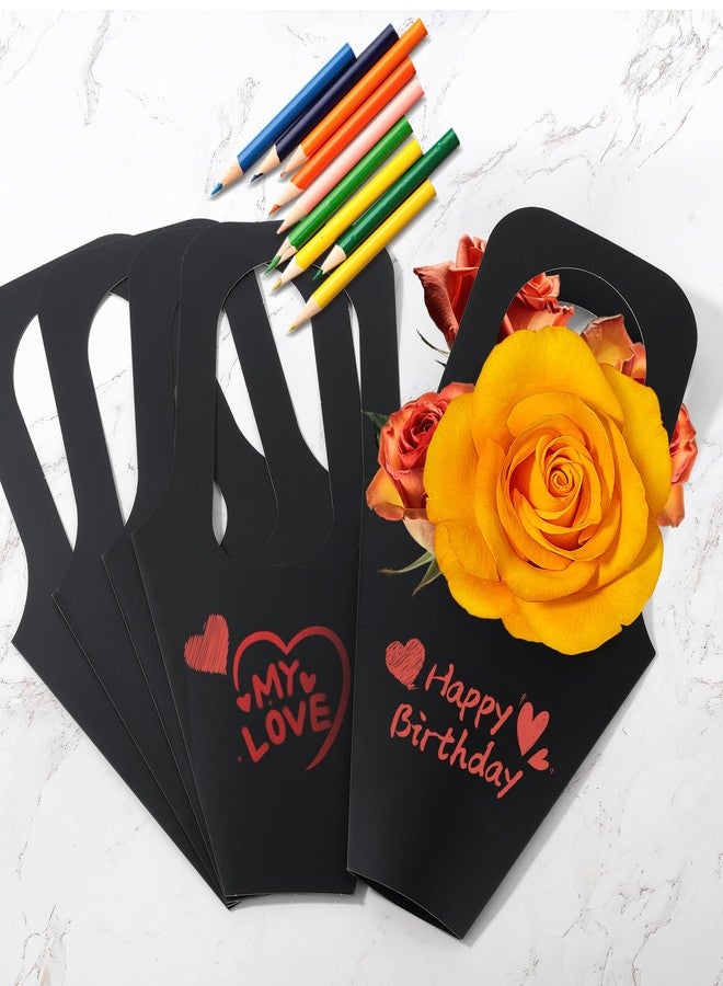 Cyblinia 20 Pack Flower Gift Bags With Handle - Hanging Bouquet and Wrapping Paper for Arrangement and Home Decoration - Image 5