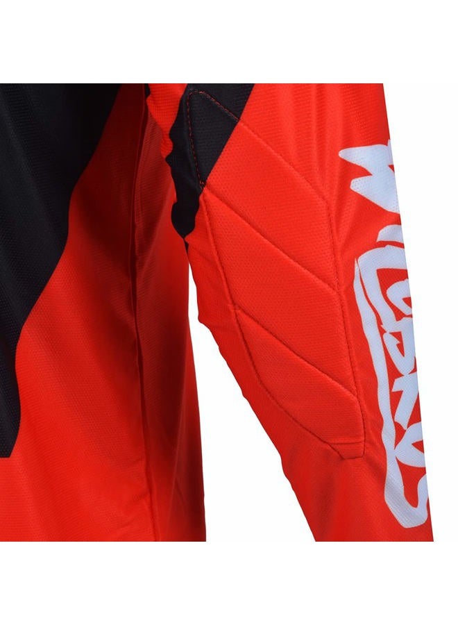 Willbros Motocross Jersey Pants Combo Mens Women Dirt Bike MX Gear Set Offroad with Zipper Pockets Racewear Adult, Black Red, Jersey S/Pants 30 - Image 5