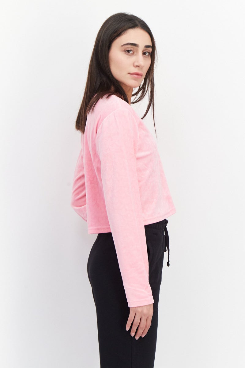 adidas Originals Women Sportswear Fit Brand Logo Training Cardigans, Pink  - Image 3