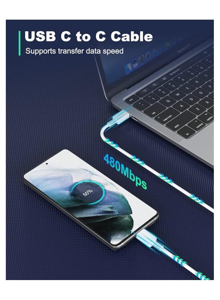 Compatible Samsung 25W PD Fast Charger Adapter,USB C Super Fast Charger Plug with Type C Charging Cable for Samsung Galaxy S24 Ultra, S23 Ultra, S22, Z Flip 5, Z Fold 5,Z Fold 6， A14, A33, A54（White） - Image 2