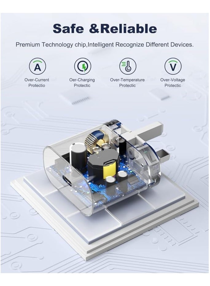 Compatible Samsung 25W PD Fast Charger Adapter,USB C Super Fast Charger Plug with Type C Charging Cable for Samsung Galaxy S24 Ultra, S23 Ultra, S22, Z Flip 5, Z Fold 5,Z Fold 6， A14, A33, A54（White） - Image 4