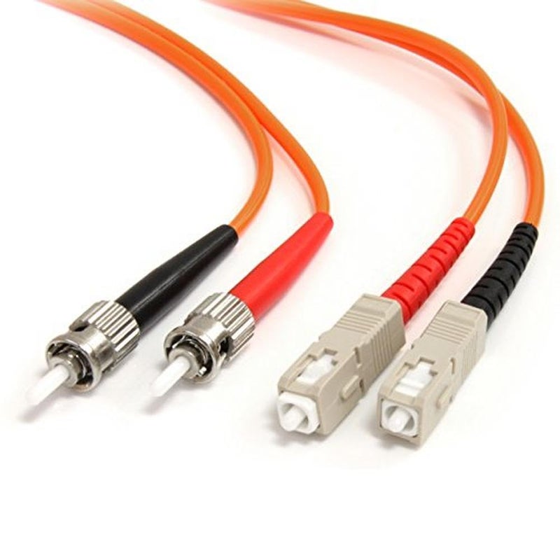 Startech.com 3m Fiber Optic Cable Multimode Duplex 625125 LSZH STSC OM1 ST to SC Fiber Patch Cable - Image 2