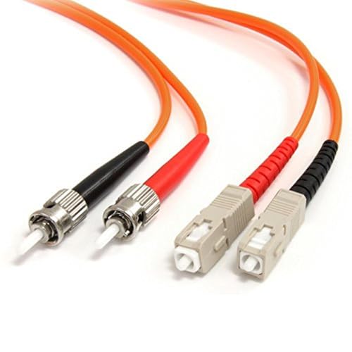 Startech.com 3m Fiber Optic Cable Multimode Duplex 625125 LSZH STSC OM1 ST to SC Fiber Patch Cable - Image 1