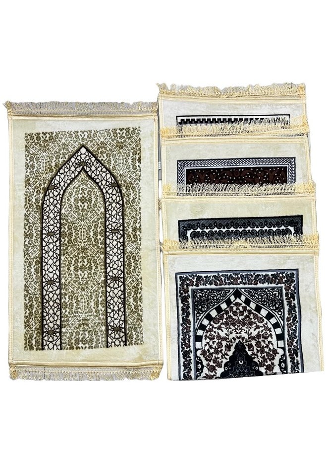 We Happy Pack of 2 Anti-Slip Prayer Mat 70x110 cm Muslim Islamic Rug Namaz Janamaz with Digital Tasbih Counter  - Image 2
