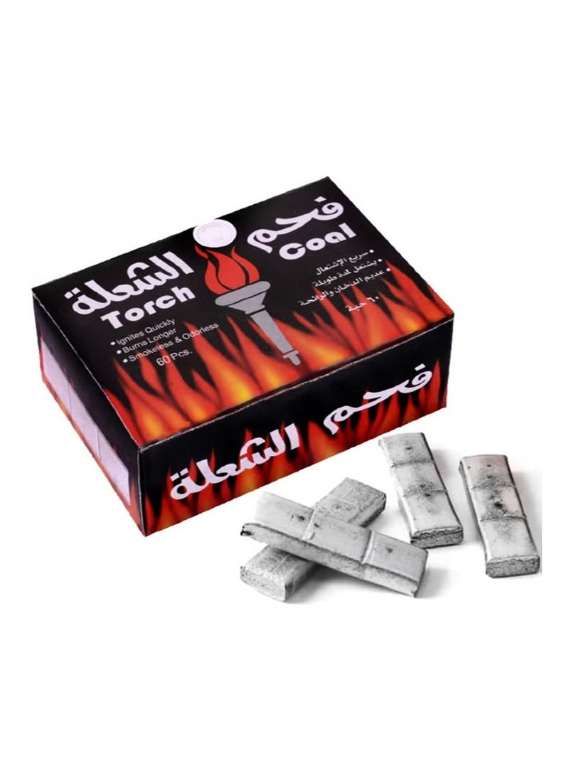 TORCH Charcoal 60 Quick-Burning Tablets Cubed Pieces Of Charcoal For Incense And Barbecue - Image 1