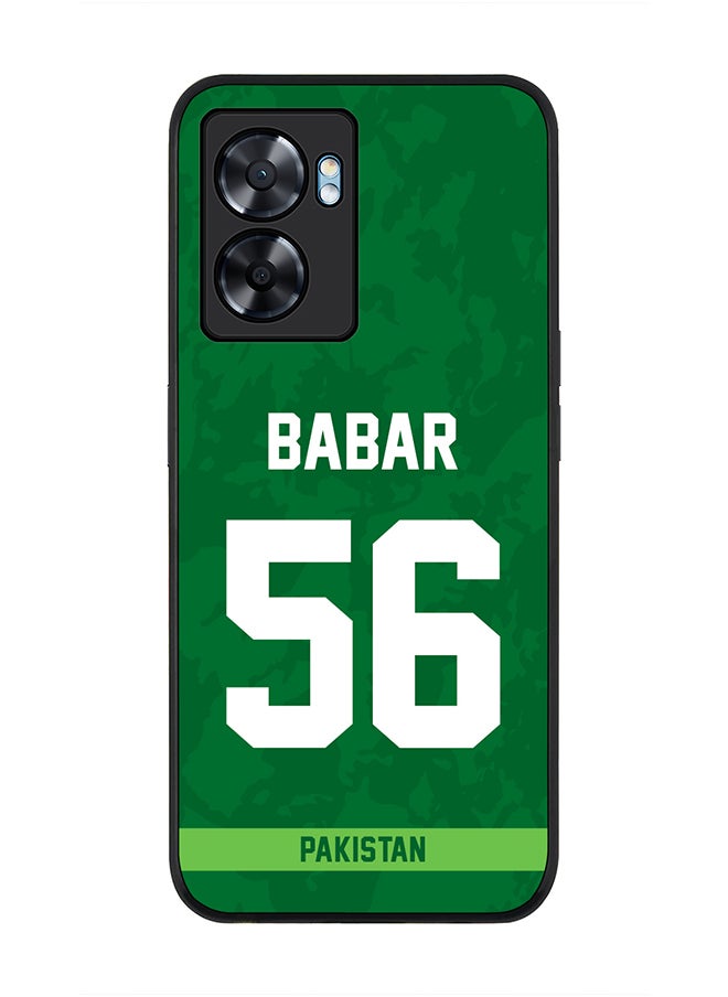Stylizedd - Rugged Black Edge Case for Oppo A57, Slim fit Soft Case Flexible Rubber Edges Thin Cover - Player Name - Babar Azam, Jersey Number- 56 - Image 1