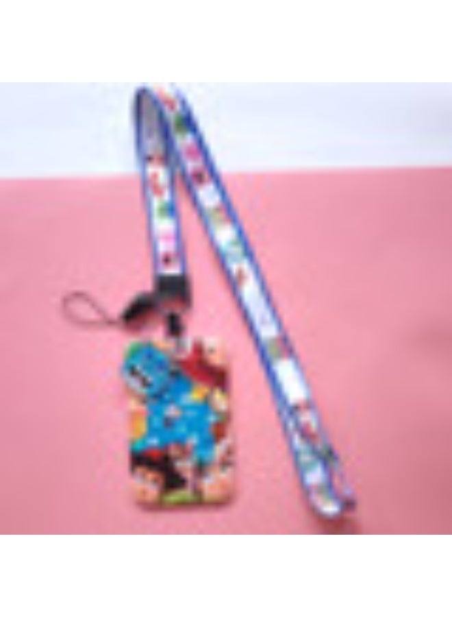 NIBEMINENT 1 - Piece Cartoon Toys Kpop Photo Card Holder Pendant Key Chain ID Badge Holder ID Card Holder Photo Card Protector for School ID Office ID Access Card for Women Girls - Image 1