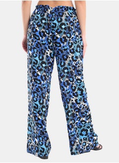 Clue Blue Leopard Printed Pants  - Image 3
