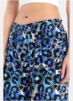 Clue Blue Leopard Printed Pants  - Image 4