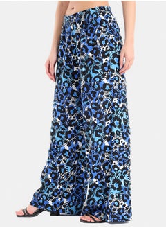 Clue Blue Leopard Printed Pants  - Image 2