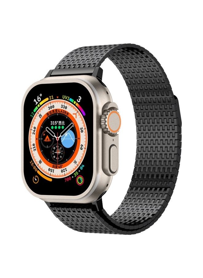 Generic - Replacement Strap For Apple Watch Series 5 40mm Milanese Loop Magnetic Clasp Stainless Steel Watch Band Black - Image 1