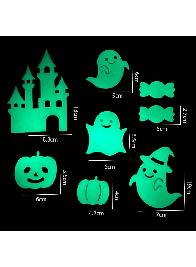 NIBEMINENT Glow-in-the-Dark Halloween Wall Stickers - Eye-Catching Spooky Decorations