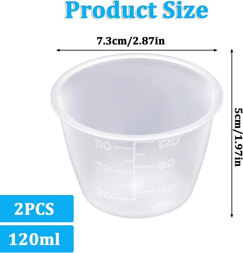 Styquenzer 2 PCS Laundry Detergent Cup Laundry Measuring Cup for Liquid Detergent Washable Laundry Measuring Cup Reusable Plastic Liquid Measuring Cups for Home - Image 2