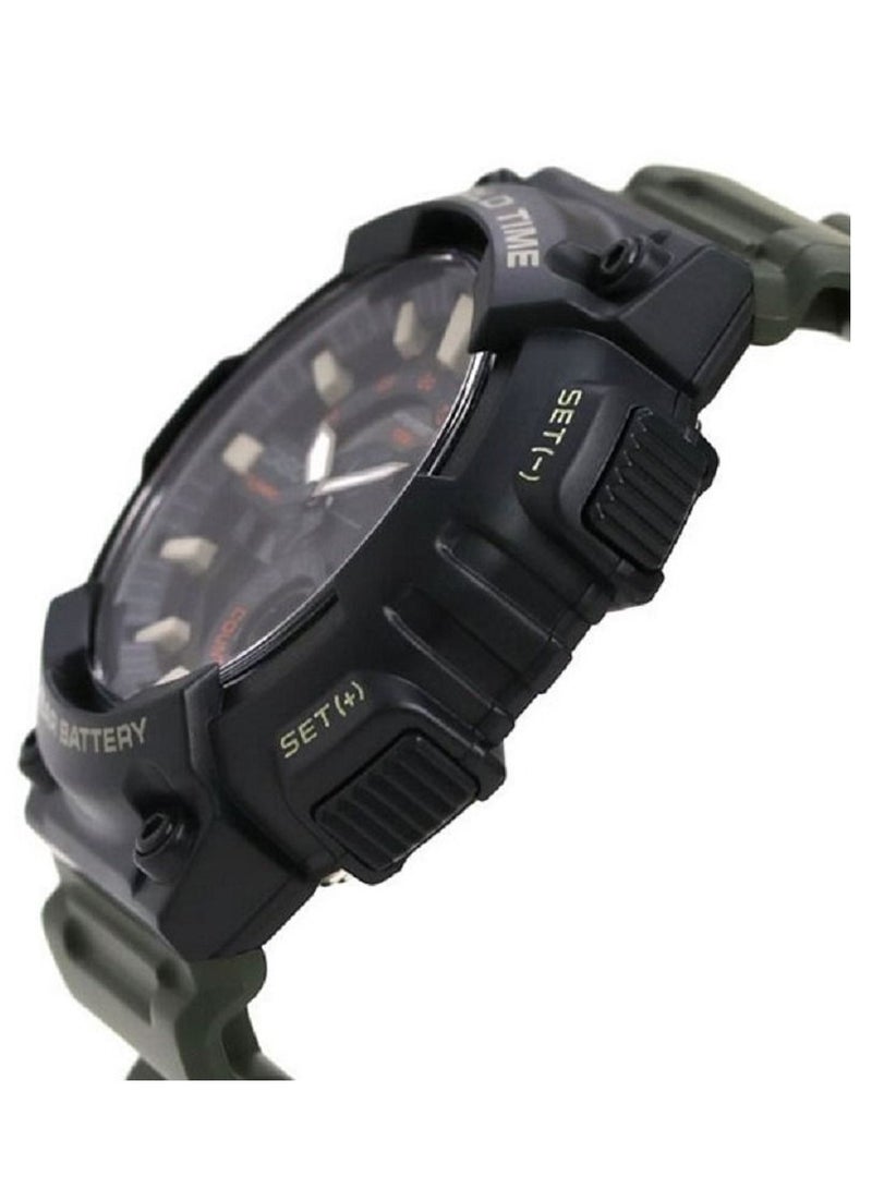 Casio Men Watch Digital Analog Black Dial Resin Band AEQ-110W-3AVD - Image 2