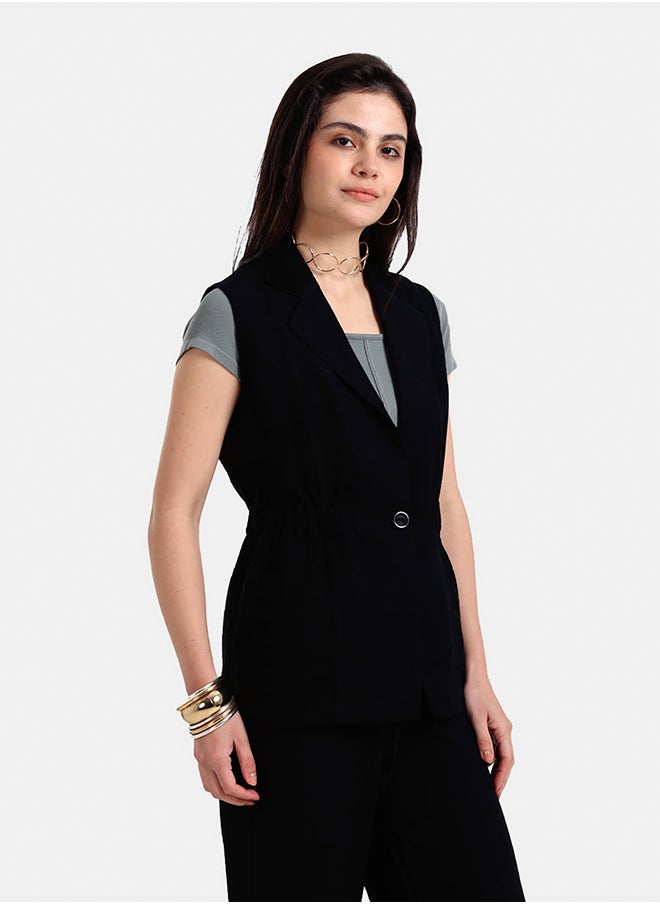 Carina - One-Button Closure Vest - Image 1