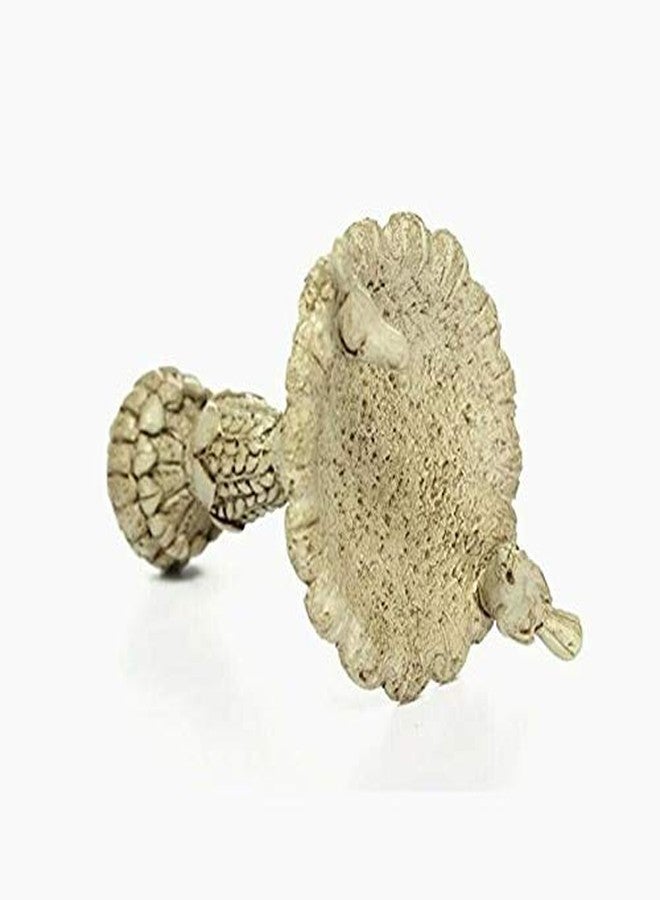 EatingBiting 1:12 Scales Dollhouse Miniature Birdbath Garden Outdoor Center Foutain 2 Birds Resin Fairy Garden Furniture Resin Vintage Bird Bath Fountain for Home Decor Ornaments - Image 2