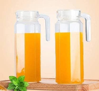 TREANDCARD TREANDCARD 11 L Water Pack of 2 Prime World 11 L Water Evergreen Frigo Glass jug Pitcher with Lid Jug Glass Pack of 2  - Image 2