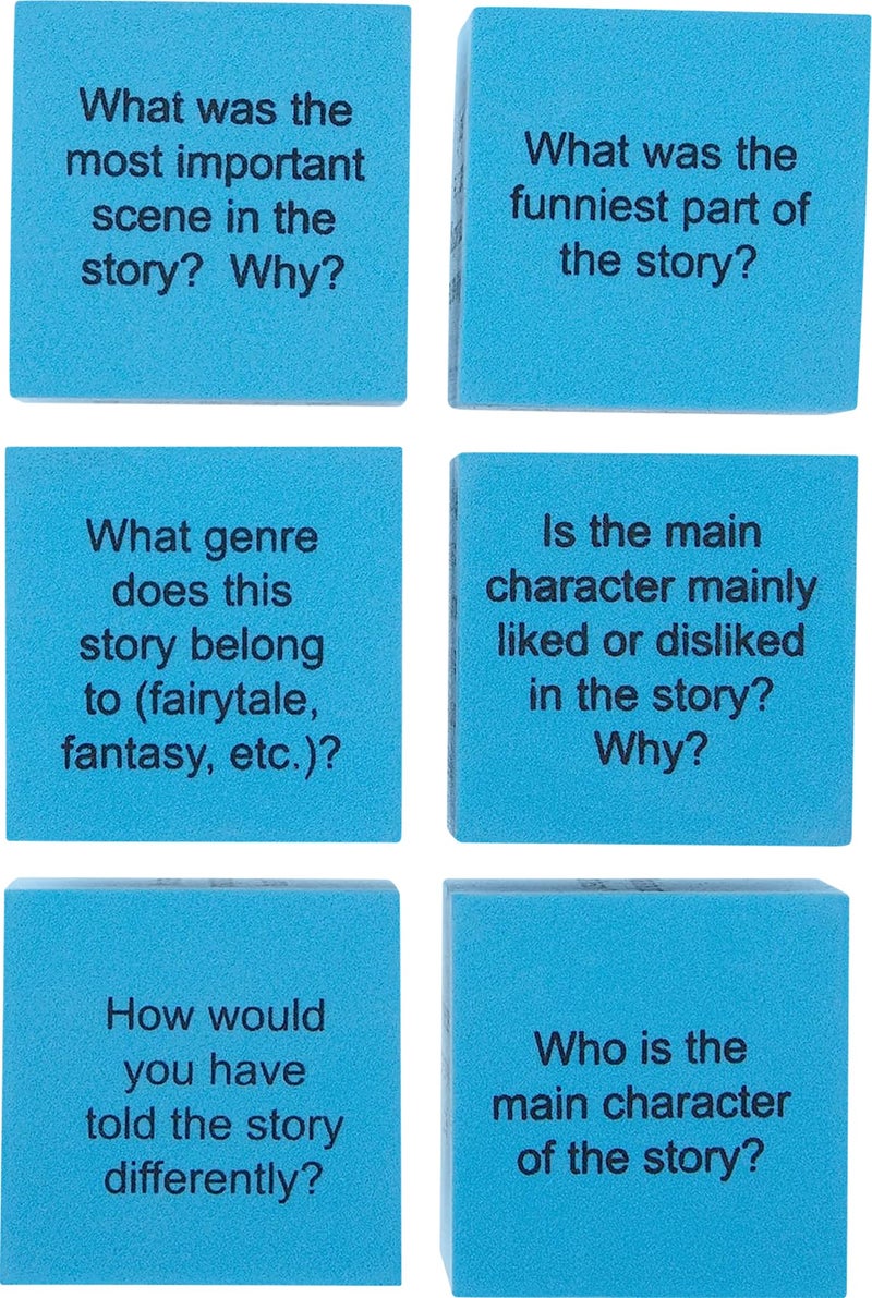 Teacher Created Resources 20634 Foam: Reading Comprehension Cubes Blue 2" x 2" - Image 4