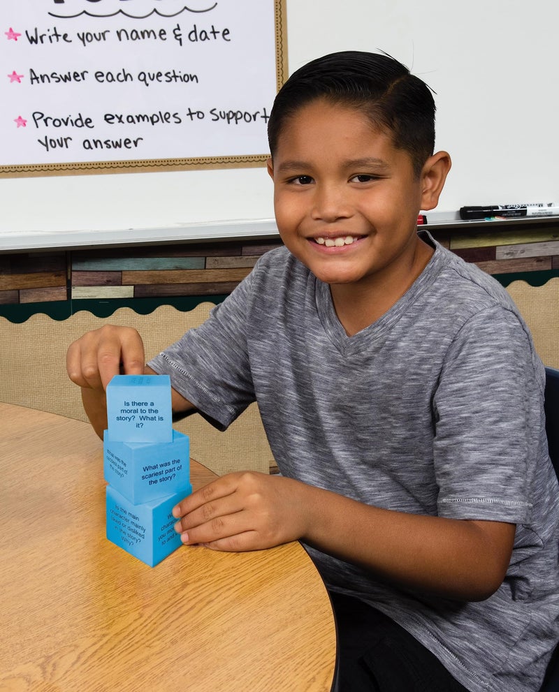 Teacher Created Resources 20634 Foam: Reading Comprehension Cubes Blue 2" x 2" - Image 3